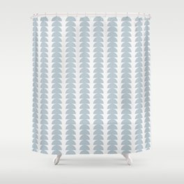 Maude Pattern - Natural Blue Shower Curtain