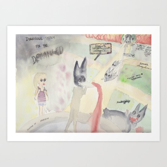 Direction System for (the Garden of) the Deranged Art Print