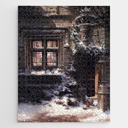 Old house in the snow Jigsaw Puzzle
