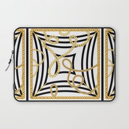 Scarf pattern. Scarf design chain and geometric. Bandana Laptop Sleeve