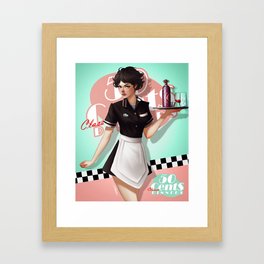 50cents waitress Framed Art Print