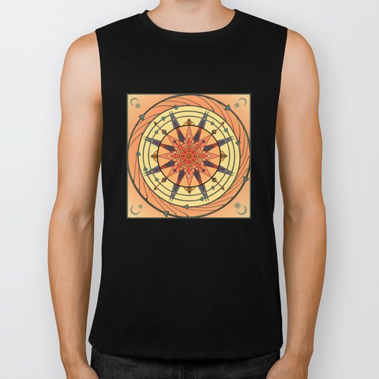 Radiating Sun Biker Tank