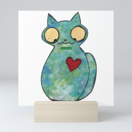 Zombie Cat Mini Art Print
