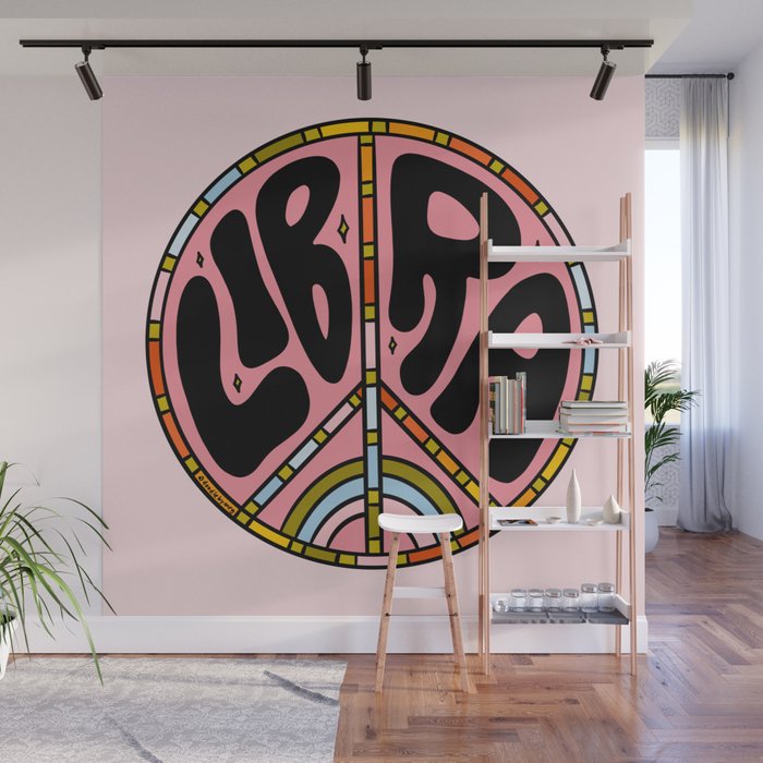 Libra Peace Sign Wall Mural