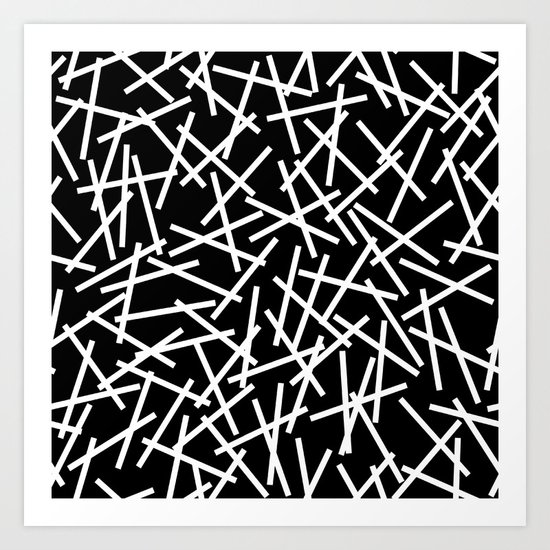 Kerplunk Black and White Art Print