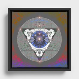 Merkaba Meditation Portal Mandala Framed Canvas