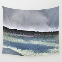 Sun Kissed Scottish Highlands Pine Forest in I Art Wall Tapestry