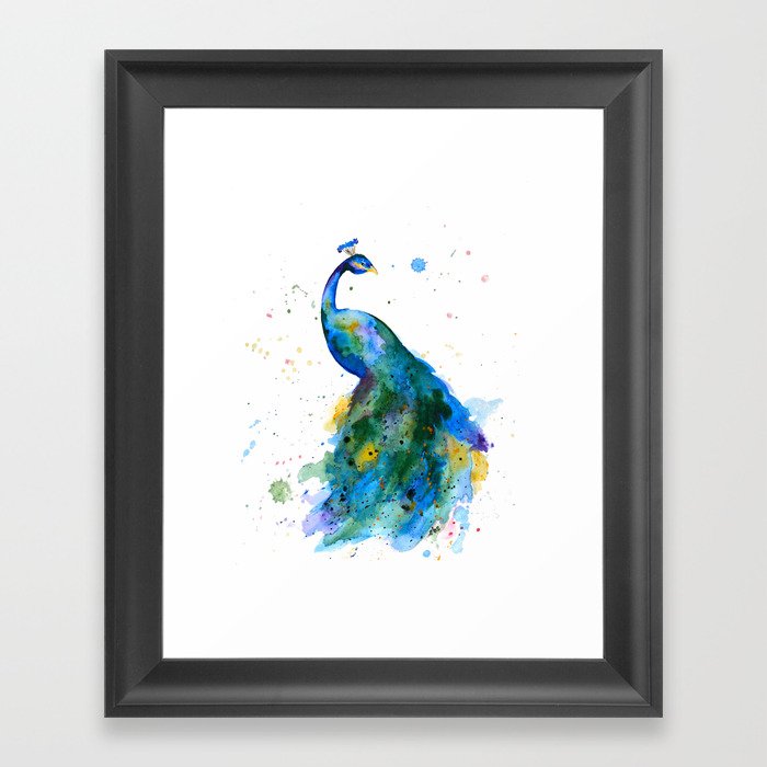 Proud Peacock Framed Art Print