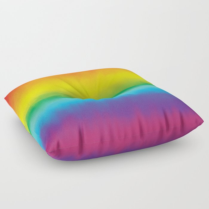 Watercolor Rainbow Floor Pillow
