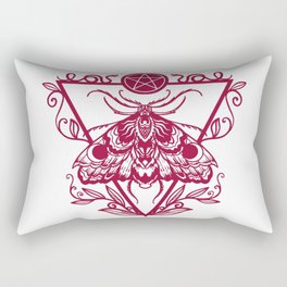 Moth & Pentagram Art Rectangular Pillow