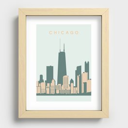 Chicago Cityscape Recessed Framed Print