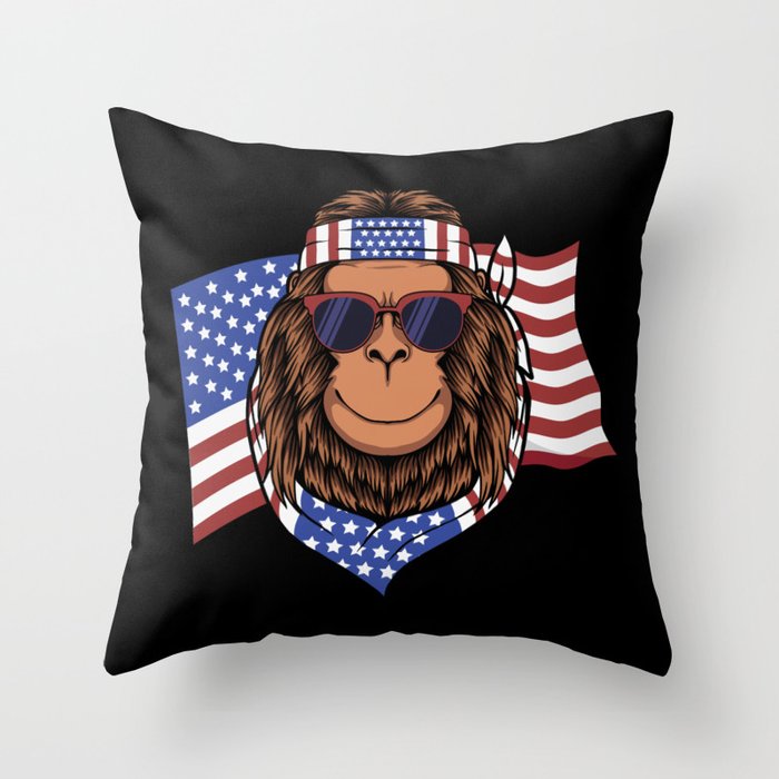 Cool Independence Day USA Funny Throw Pillow