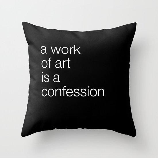 work of art black Throw Pillow