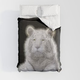 Spiked White Bengal Tiger Comforter