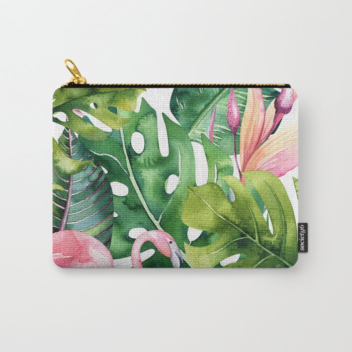 Tropical & flamingo collection Carry-All Pouch