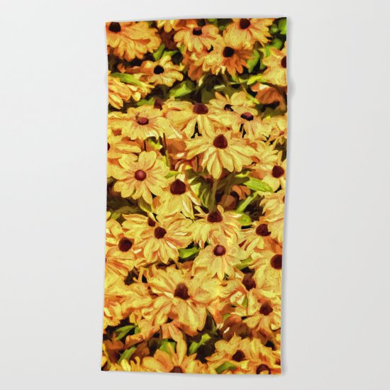 A field of Sunshine Beach Towel