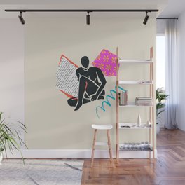 Abstract woman body collage art illustration Wall Mural