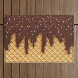 Melting Chocolate Lover Ice Cream Sweet Tooth Candy Outdoor Rug