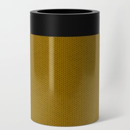 Small Golden Orange Honeycomb Bee Hive Geometric Hexagonal Design Can Cooler