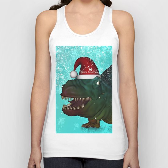 T-rex, merry christmas Unisex Tank Top