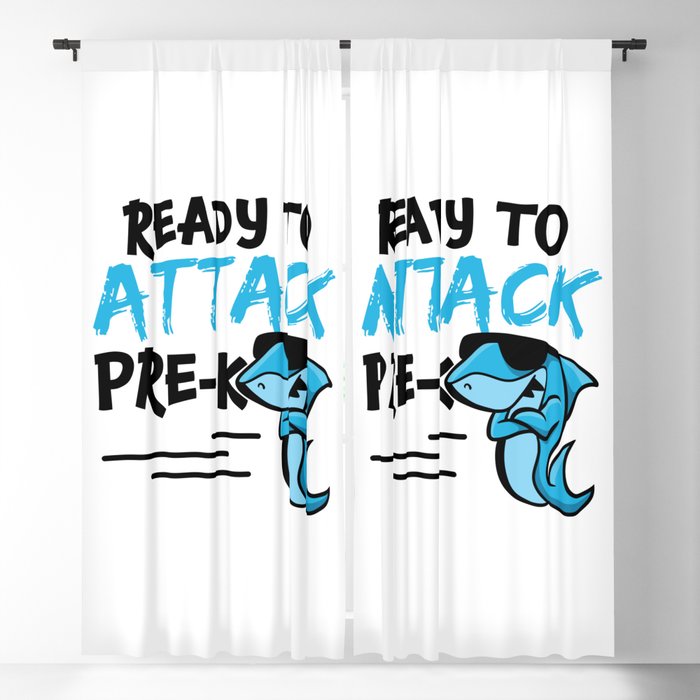 Ready To Attack Pre-K Shark Blackout Curtain