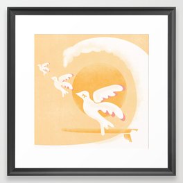 Surf Bird Framed Art Print