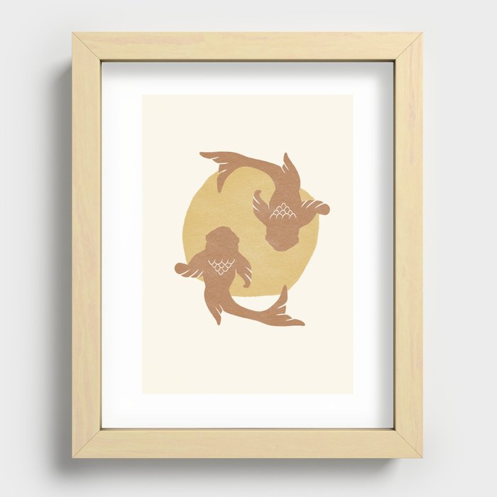 Pisces Sun Recessed Framed Print