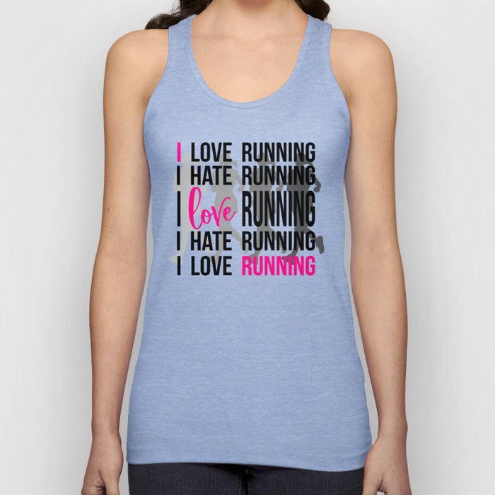 Funny *I love Running* Marathon Motivation T-Shirt I gift tee Tank Top