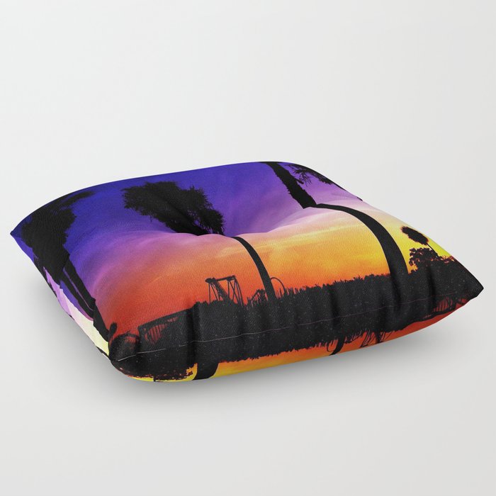 Purple Sunset Floor Pillow