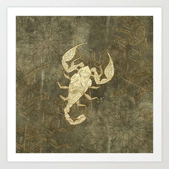 Beautiful scorpion mandala Art Print