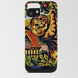 Cat Picking Apples - Louis Wain Cats iPhone Card Case