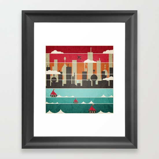 City Life Framed Art Print