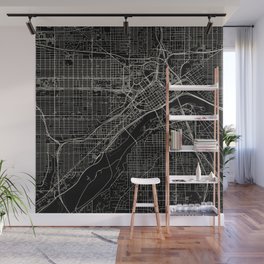 Saint Paul, USA - City Map - Monochrome Wall Mural
