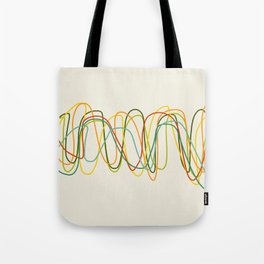Abstract Minimal Retro Lines Tote Bag