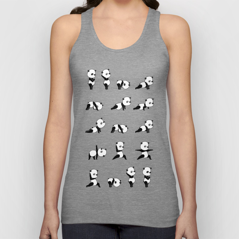 Real Love Girls Chilling Glitter Panda Tank Top