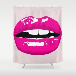 Hot Pink Lips Shower Curtain