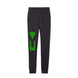 Letter Y (White & Green) Kids Joggers