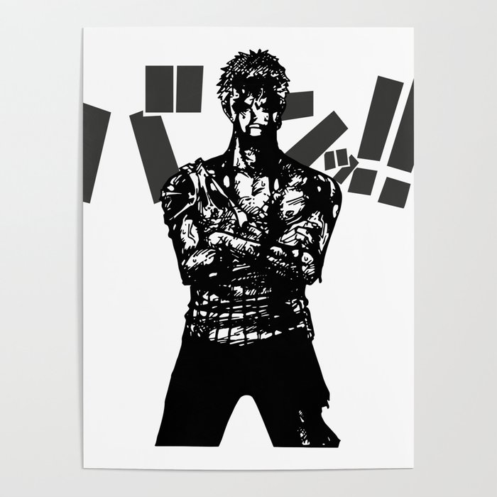One Piece Zoro Nothing Happened Poster by ClayStage | Society6