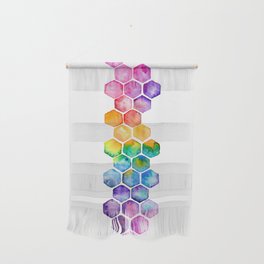 Rainbow Honeycomb Wall Hanging