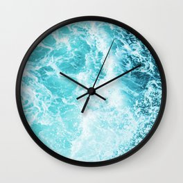 Perfect Sea Waves Wall Clock | Curated, Beach, Landscape, Sea, Photo, Tropical, Nature, Vintage, Painting, Color 