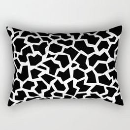 80s Memphis Terrazzo Giraffe Black Rectangular Pillow