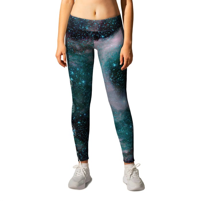 Sacred Geometry Galaxy Leggings by Star Seed shop