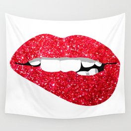 Glitter Lips Wall Tapestry