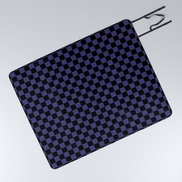 Deep Violet Checkerboard Picnic Blanket
