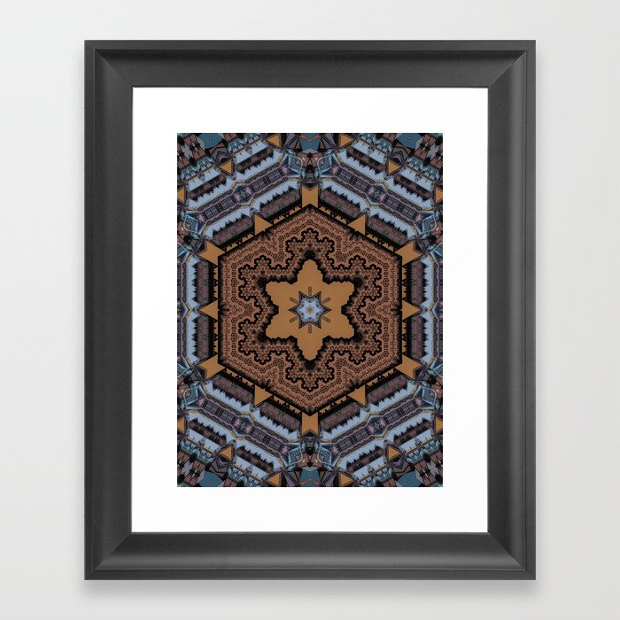 Ancient thai style carpet Framed Art Print