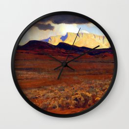 Maynard Dixon Storm on the Desert Wall Clock