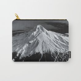 Mount Hood, Oregon x Aerial BW Carry-All Pouch