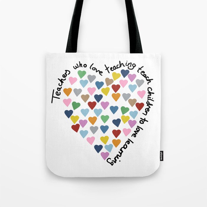 Hearts Heart Teacher Tote Bag By Projectm