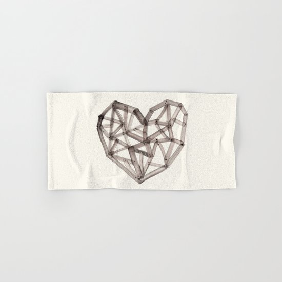 Wooden Heart Hand & Bath Towel