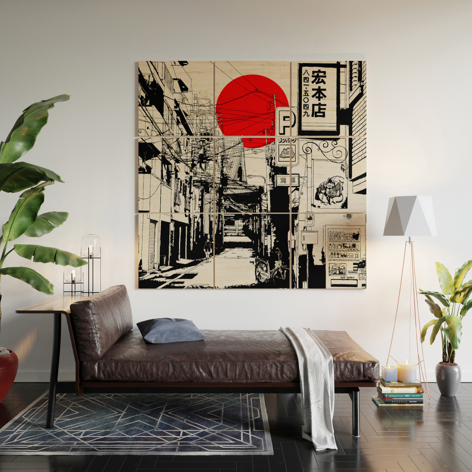 Tokyo Street Sunrise Wood Wall Art By Monerty Society6
